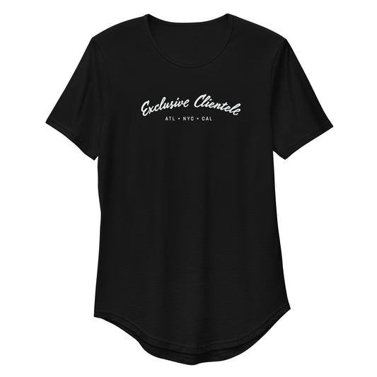 Exclusive Clientele Curved Hem T-Shirt